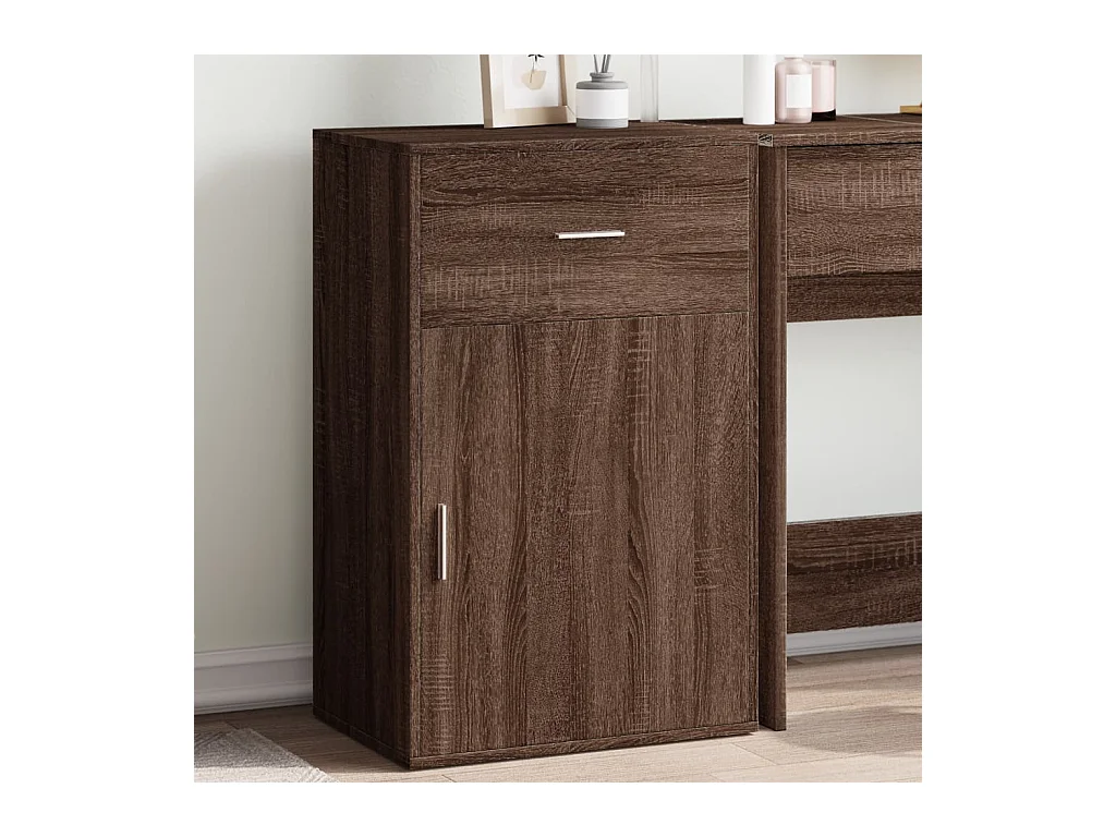 Armoire de rangement chêne marron 56,5x39x90 cm bois ingénierie FR46112