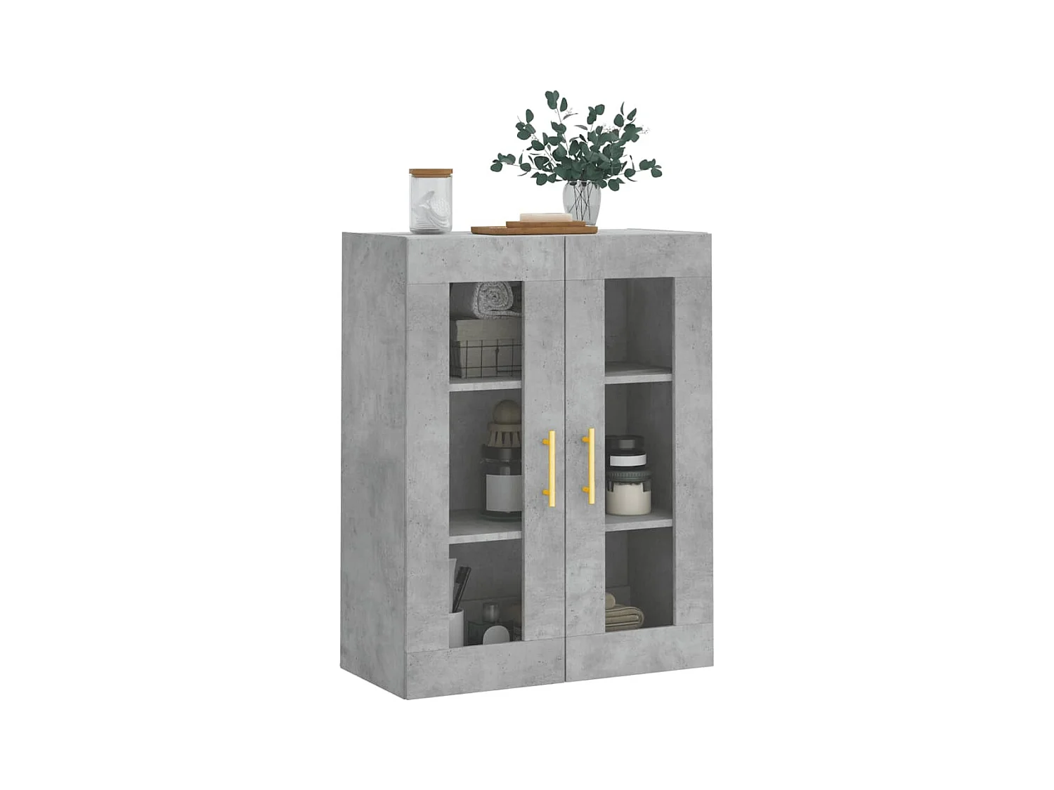 Armoire murale gris béton 69,5x34x90 cm FR62748