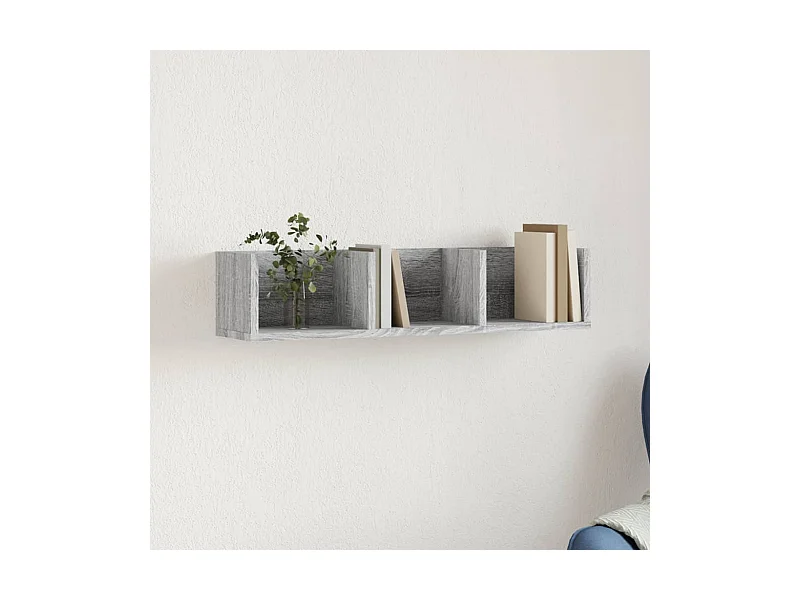 Armoire murale sonoma gris 75x18x16,5 cm bois d'ingénierie FR26576