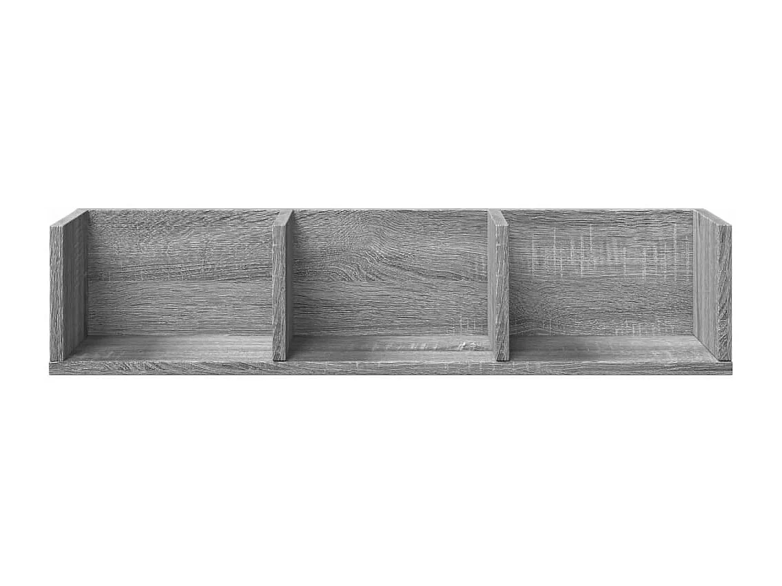 Wandkast 75x18x16,5 cm bewerkt hout grijs sonoma eikenkleurig BE444453