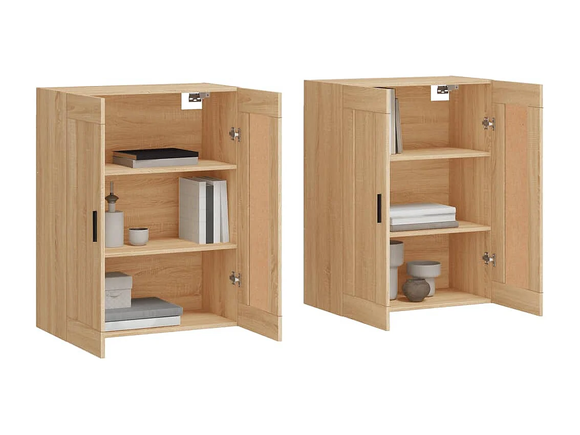 Armoires murales 2 pcs chêne sonoma bois d'ingénierie FR68890