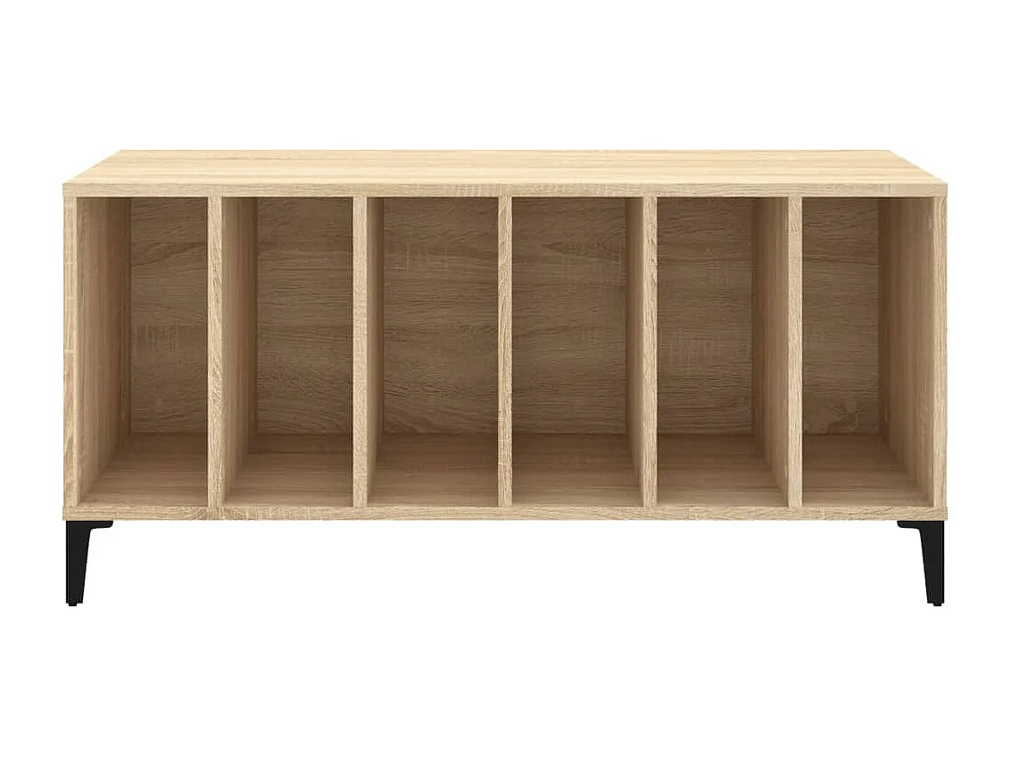 Platenkast 100x38x48 cm bewerkt hout sonoma eikenkleurig BE272948