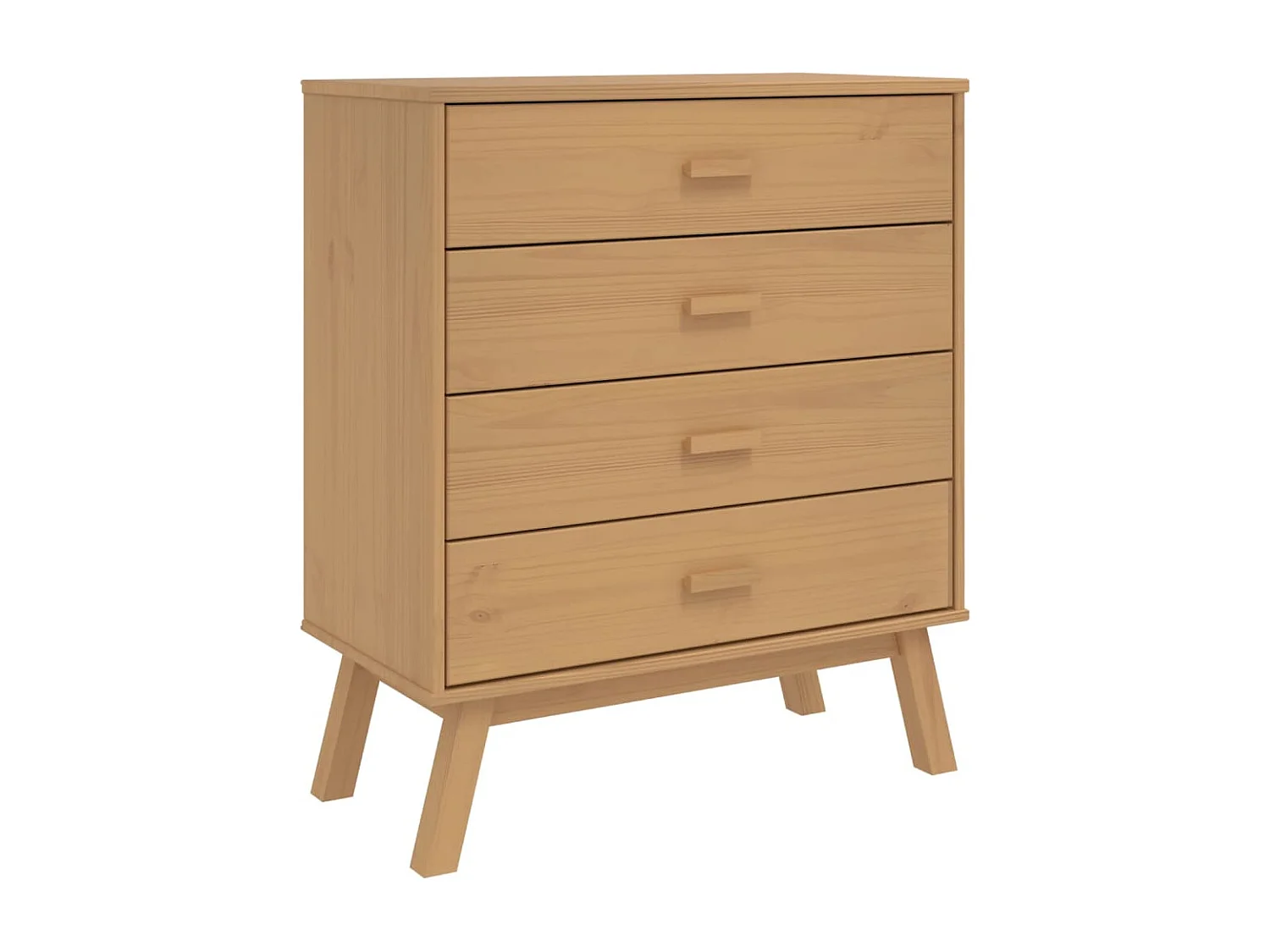 Armoire à tiroirs OLDEN marron bois de pin solide FR82851