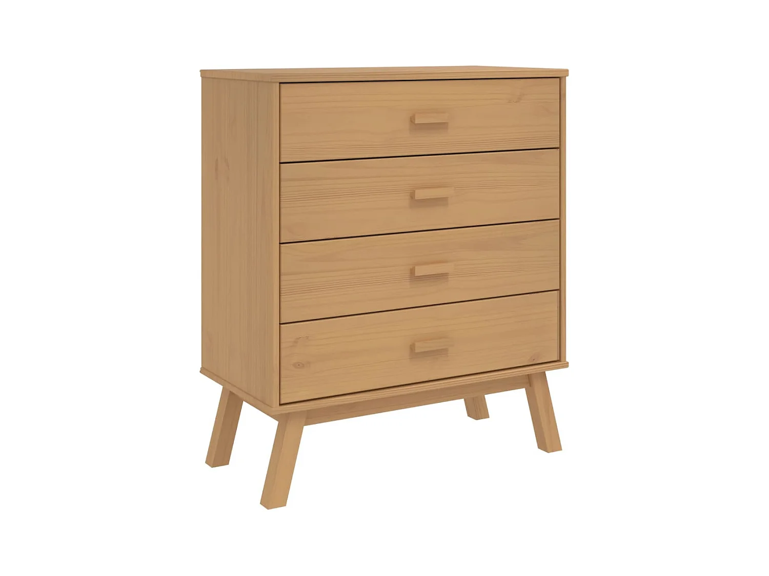 Mesita de noche OLDEN madera maciza de pino marrón ES150184