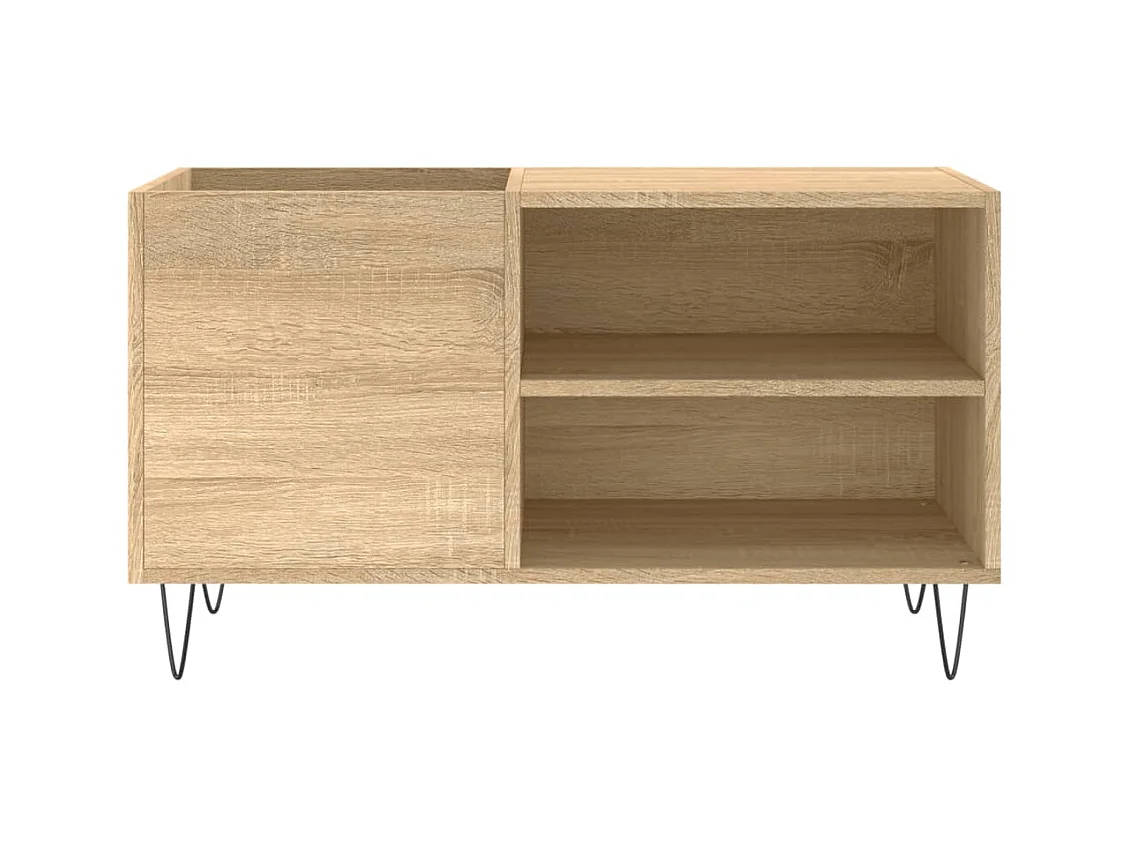 Platenkast 85x38x48 cm bewerkt hout sonoma eikenkleurig BE449172
