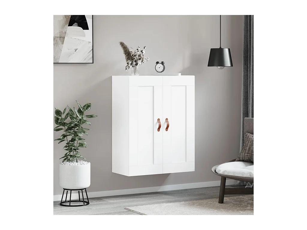 Armoire murale blanc 69,5x34x90 cm bois d'ingénierie FR65507