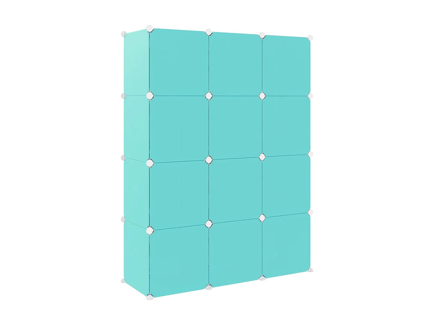 Armoire de rangement pour enfants avec 12 cubes Vert PP FR48277