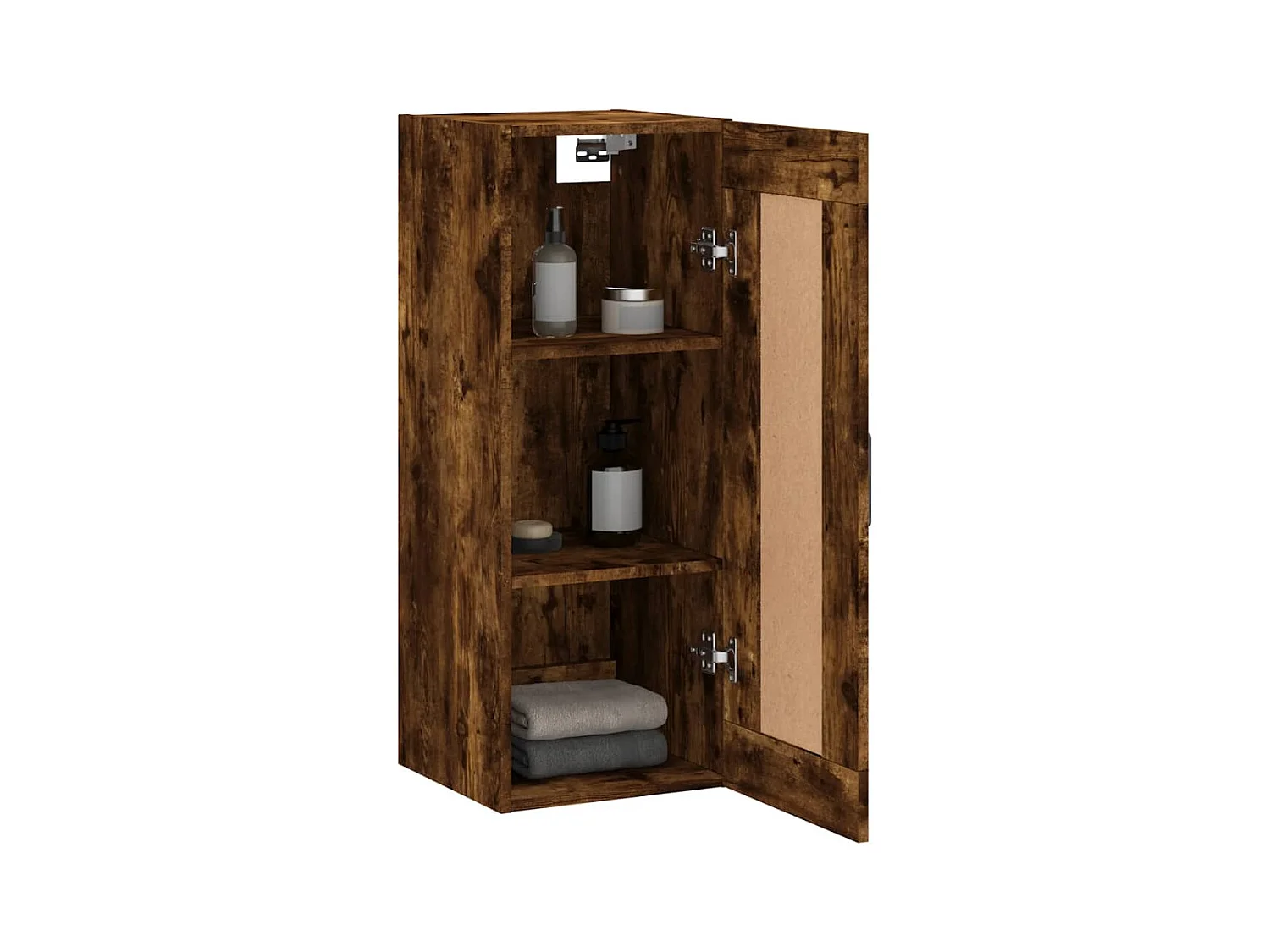 Armario de pared madera ingeniería roble ahumado 34,5x34x90 cm ES191495