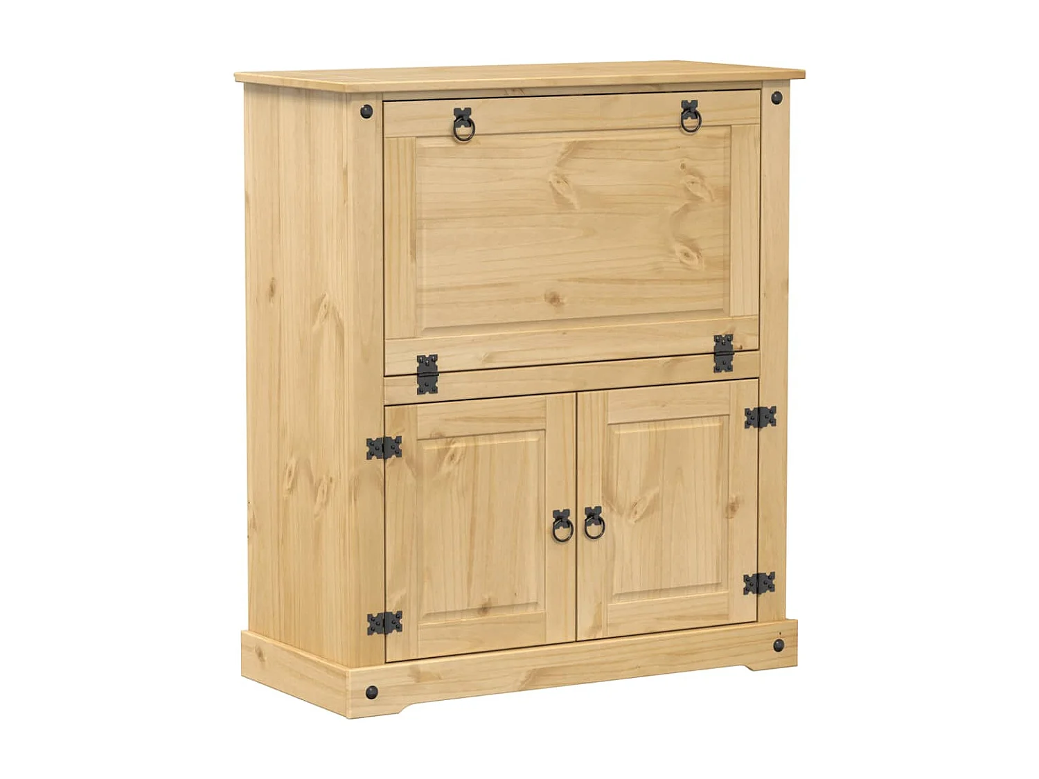 Botellero Corona madera maciza de pino 97x45x114 cm ES833100