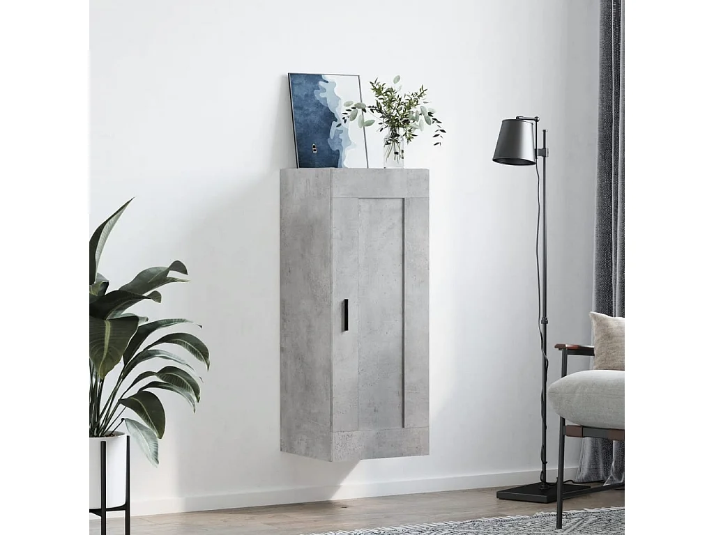 Armoire murale gris béton 34,5x34x90 cm bois d'ingénierie FR70009