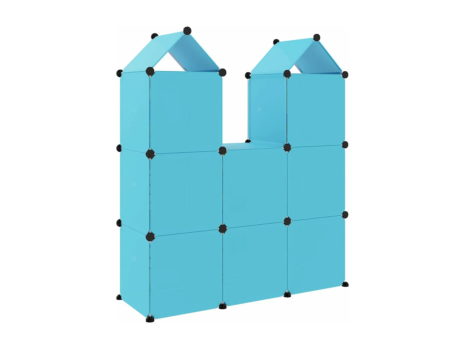 Kinderopbergmeubel met 8 vakken polypropeen blauw BE357842