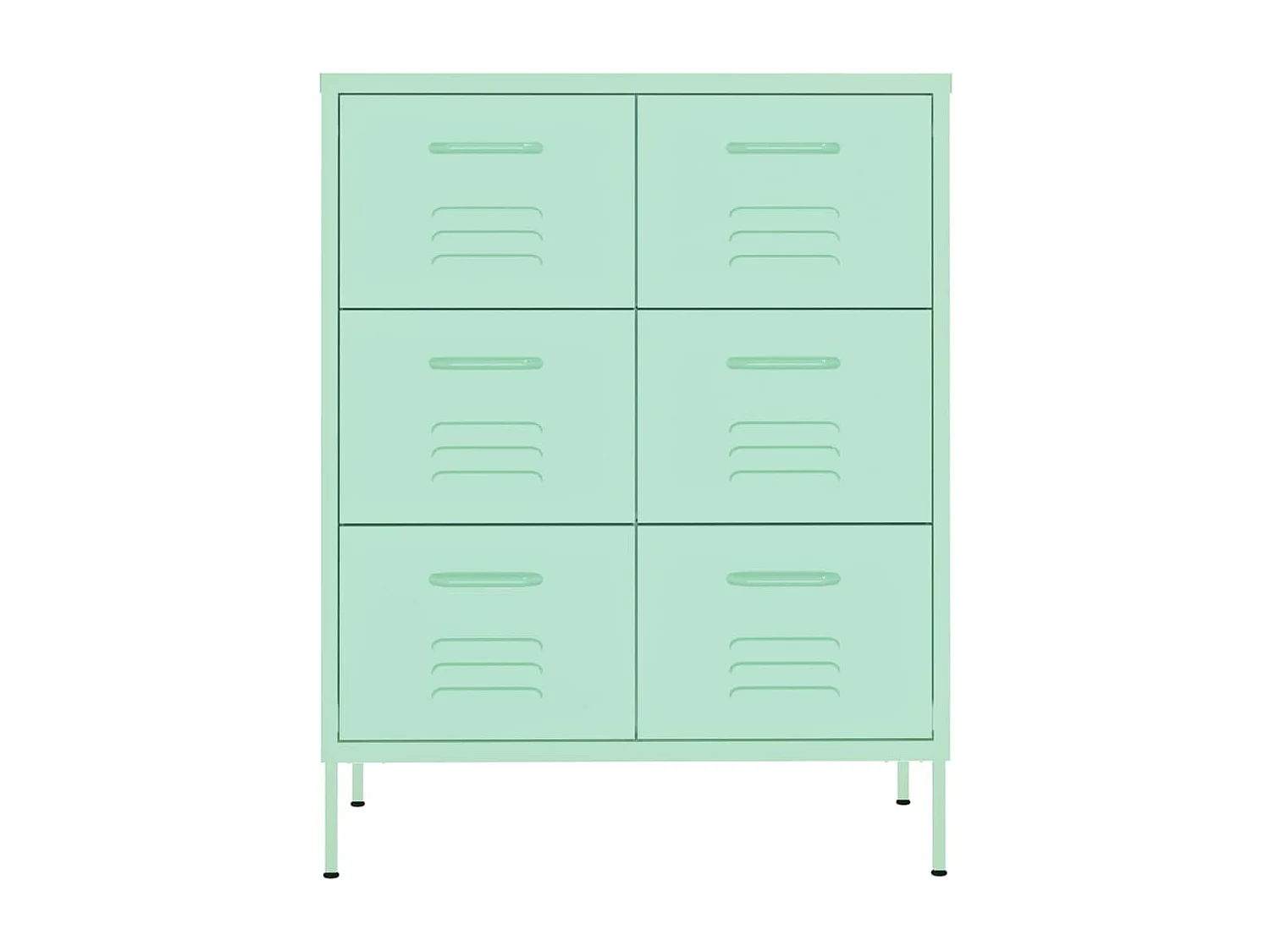 Armoire à tiroirs Vert menthe 80x35x101,5 cm Acier FR85306