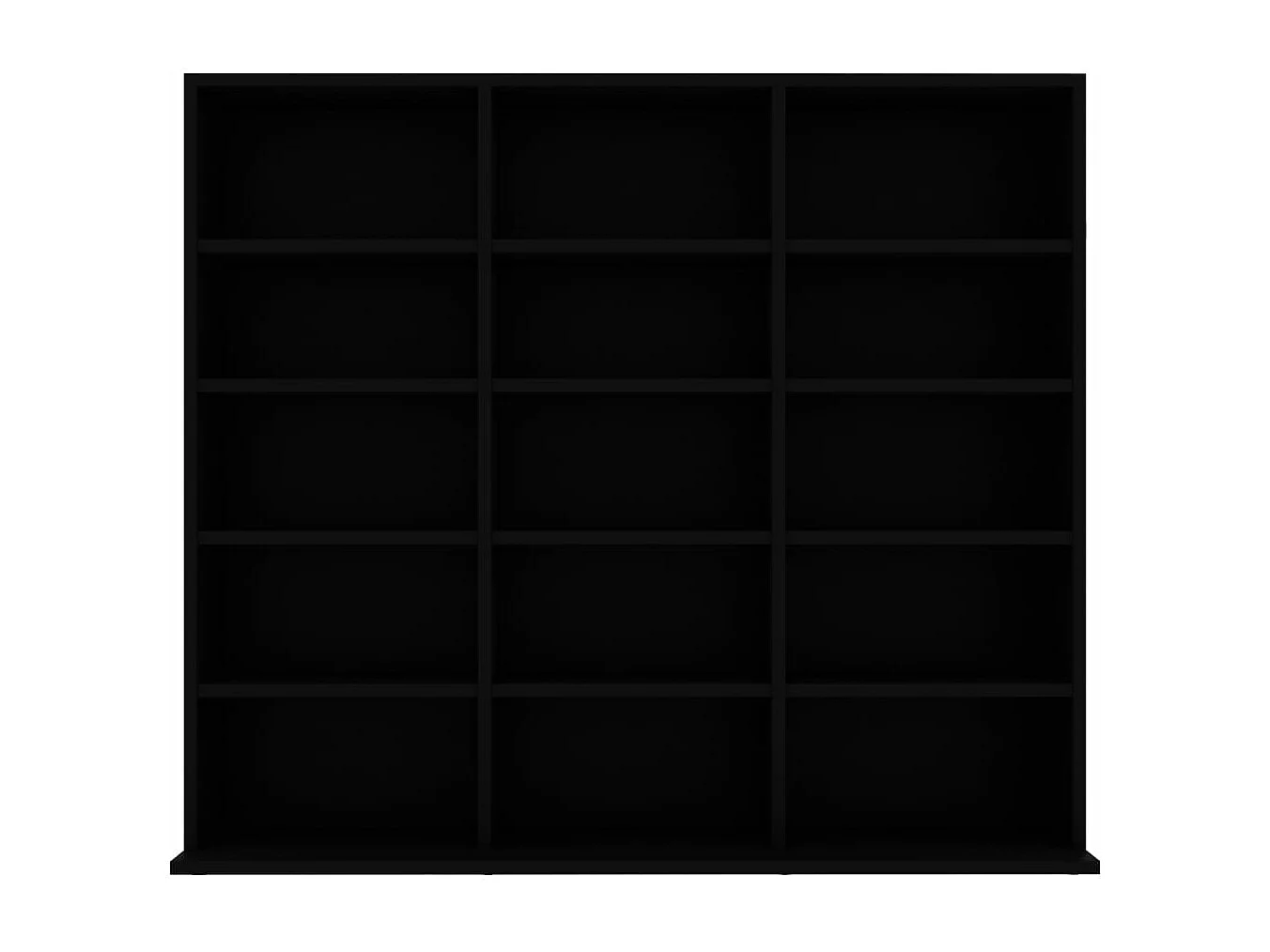 Armoire à CD Noir 102x23x89,5 cm Aggloméré FR71685