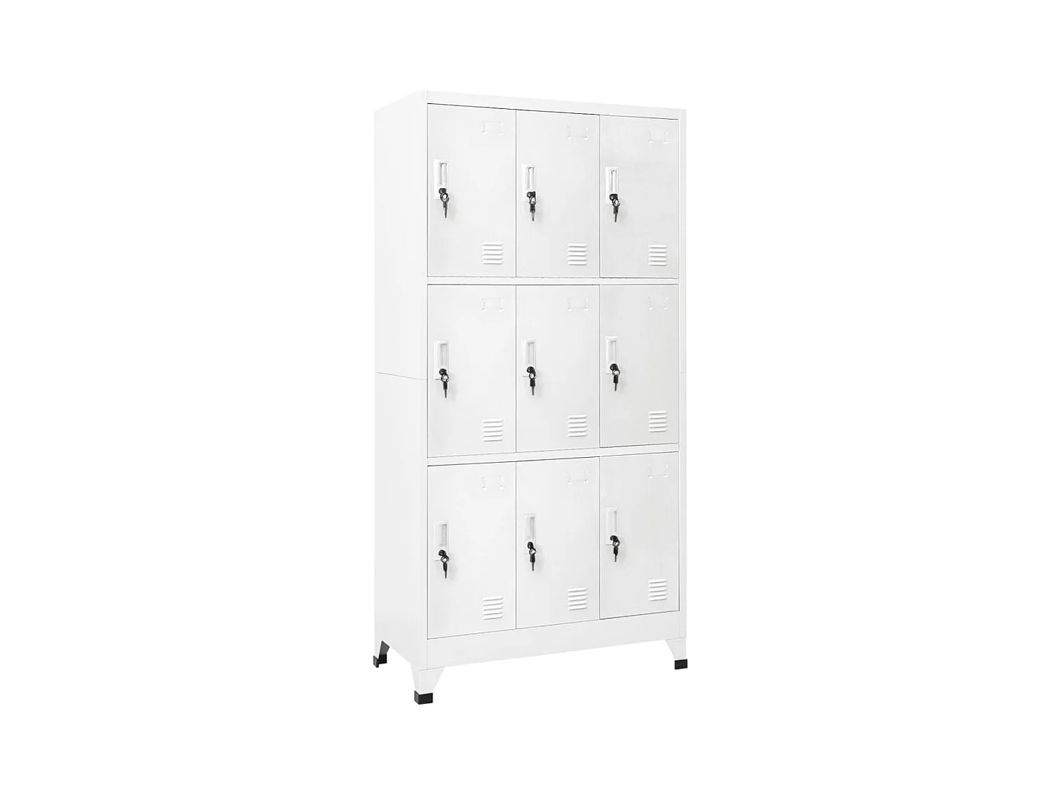 Armoire à casier avec 9 compartiments Acier 90x45x180 cm Gris FR98649