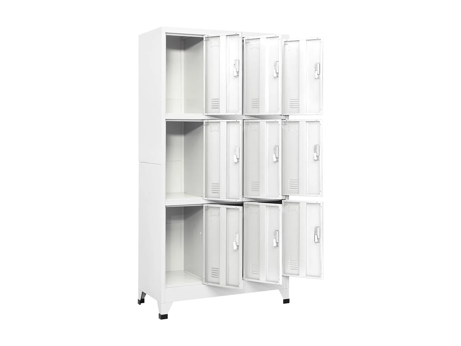 Armoire à casier avec 9 compartiments Acier 90x45x180 cm Gris FR98649