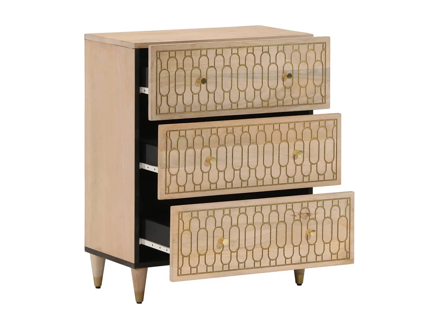 Armoire latérale 60x33x75 cm bois massif de manguier FR32001