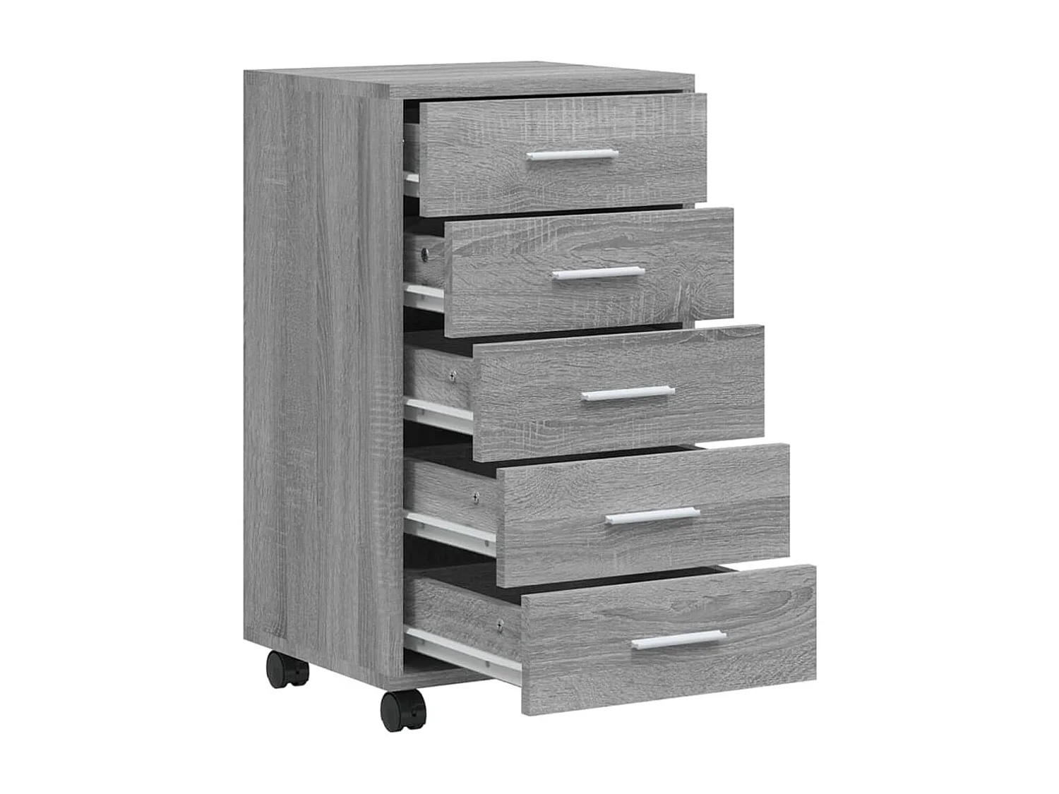 Armoire à tiroirs avec roulettes Sonoma gris Bois d'ingénierie FR47582