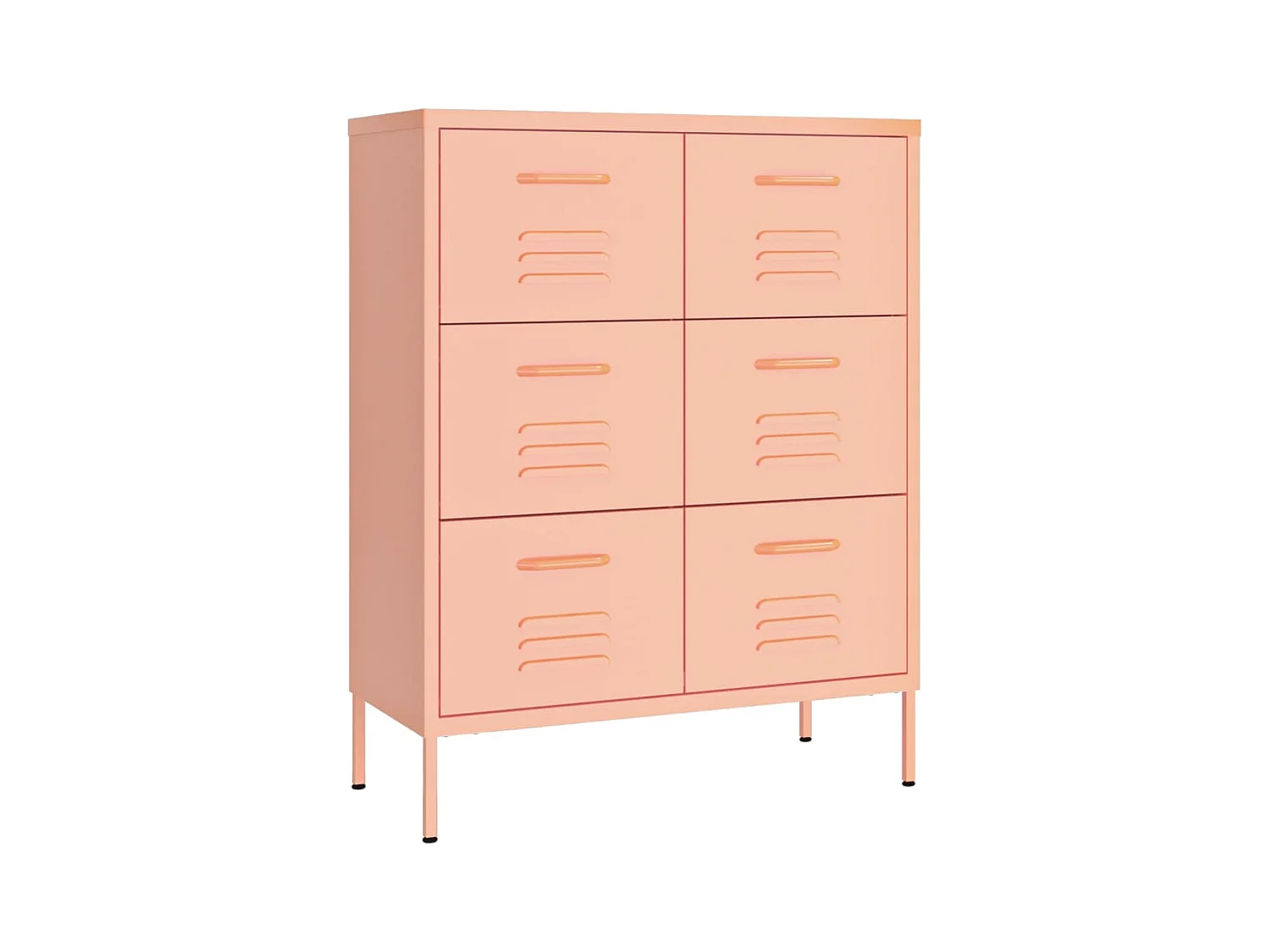 Armario de almacenamiento acero rosa 80x35x101,5 cm ES567514