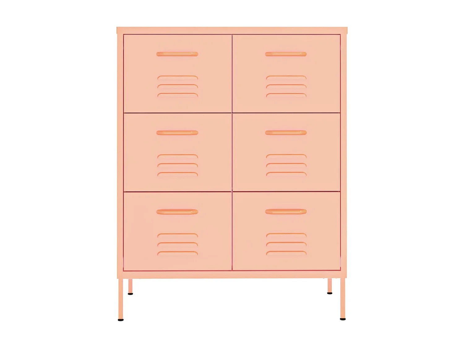 Armoire à tiroirs Rose 80x35x101,5 cm Acier FR78279