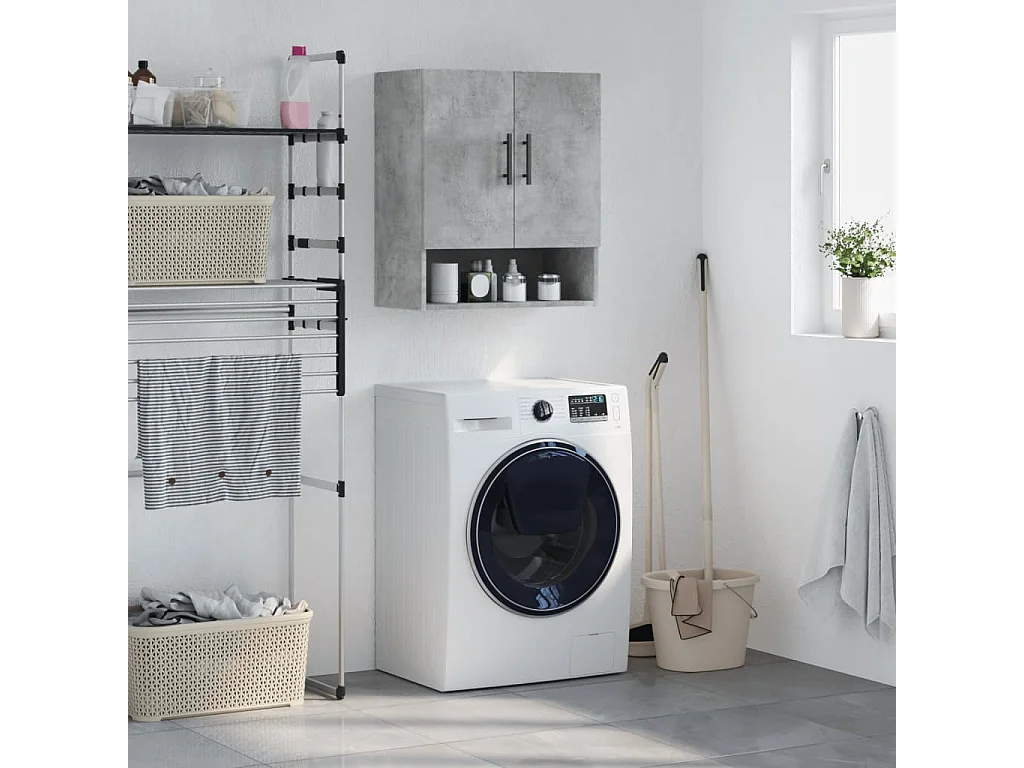 Armoire murale gris béton 60x31x70 cm bois d'ingénierie FR60017