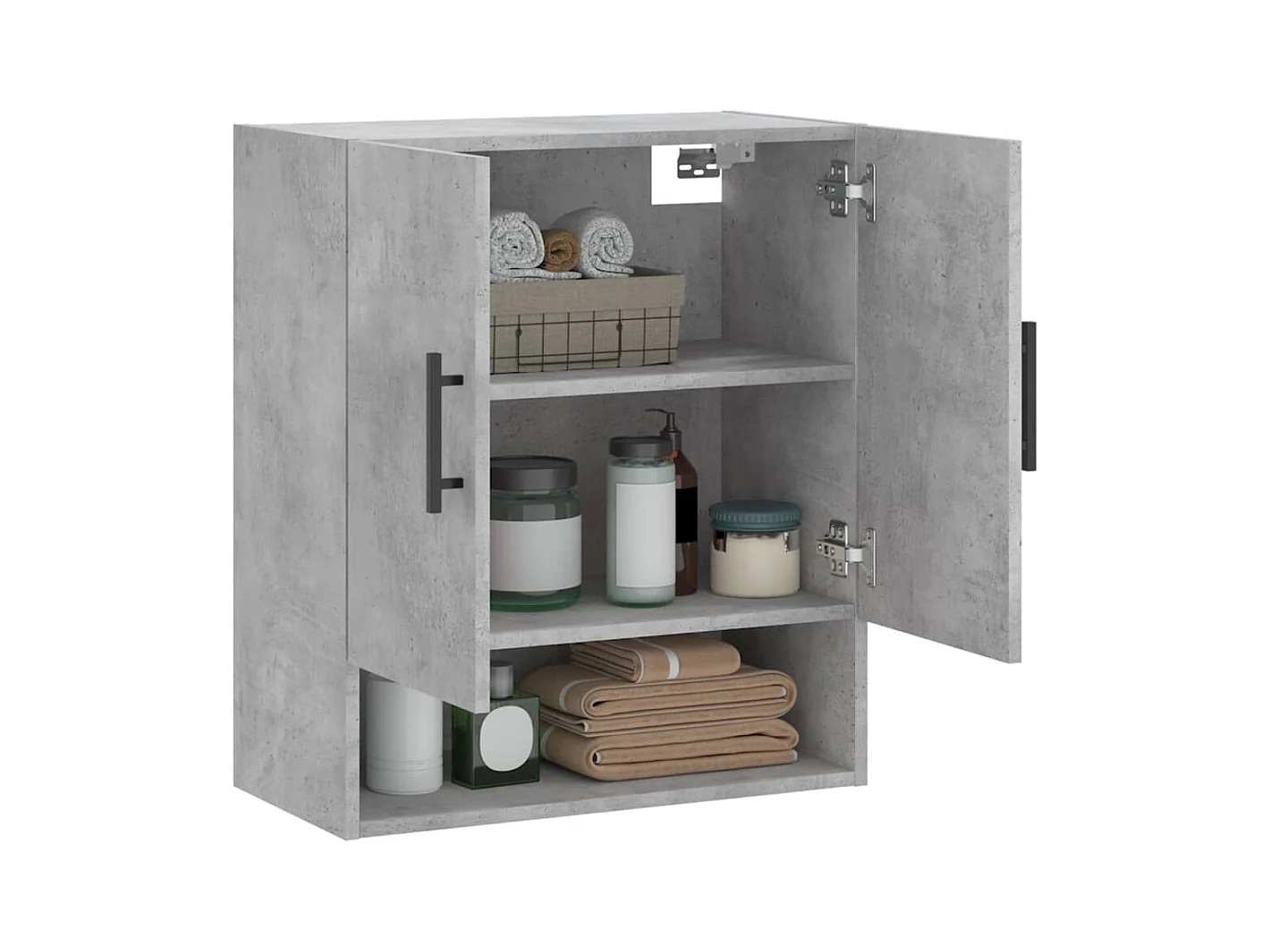 Armoire murale gris béton 60x31x70 cm bois d'ingénierie FR60017