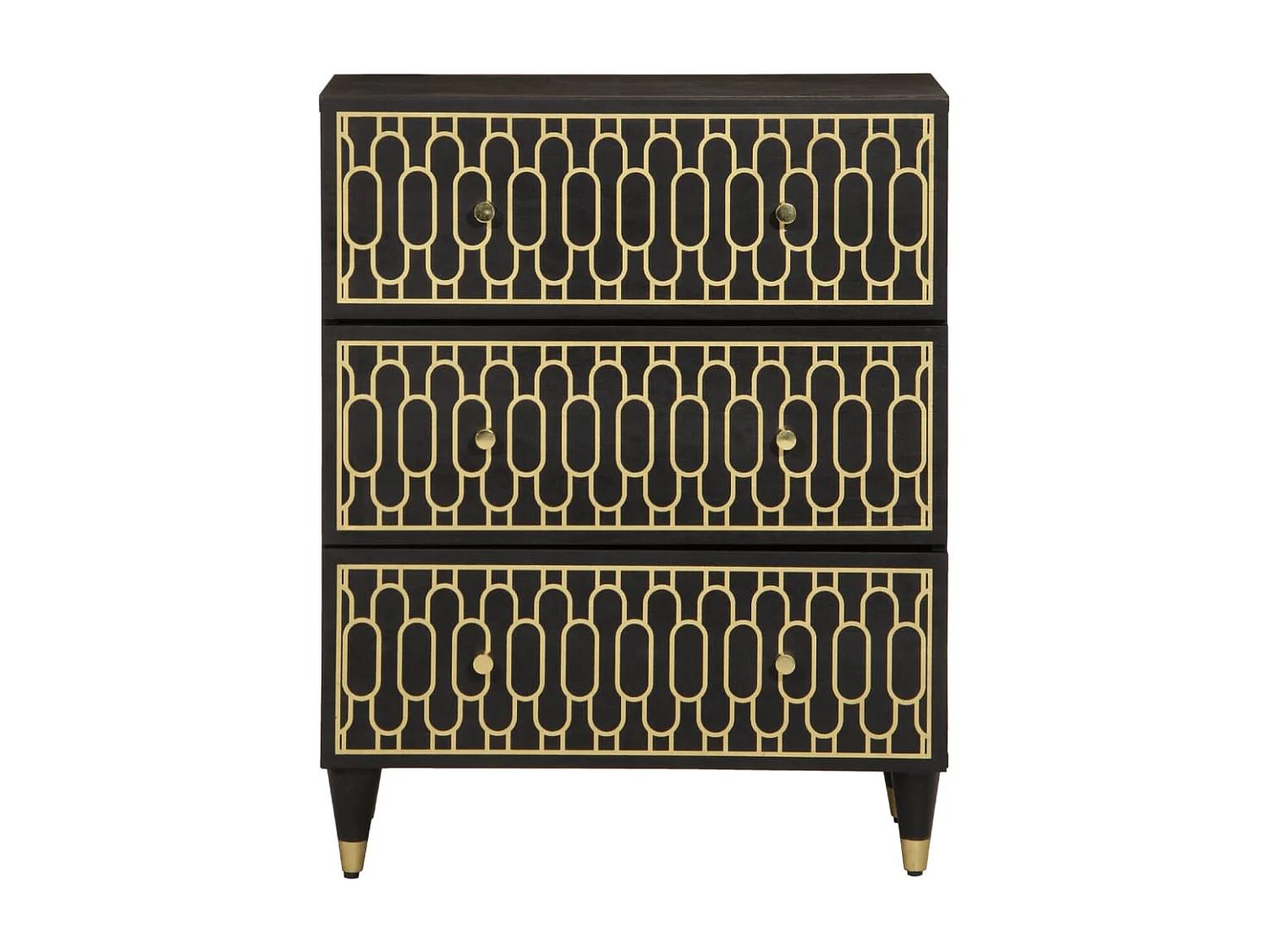 Bijzetkasten 2 st 60x33x75 cm massief mangohout BE315170