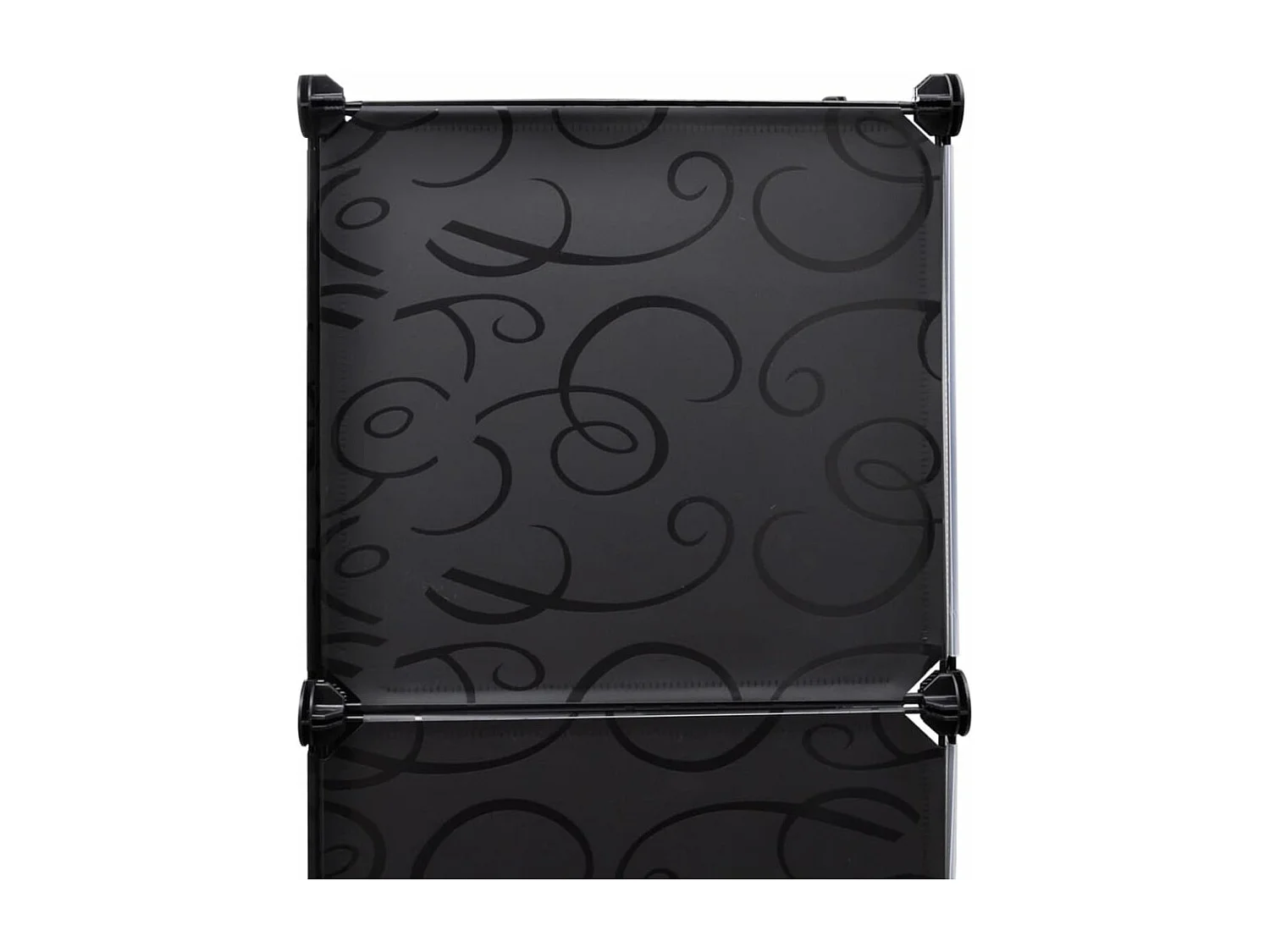 Armario modular 9 compartimentos negro y blanco 37x115x150 cm ES577953