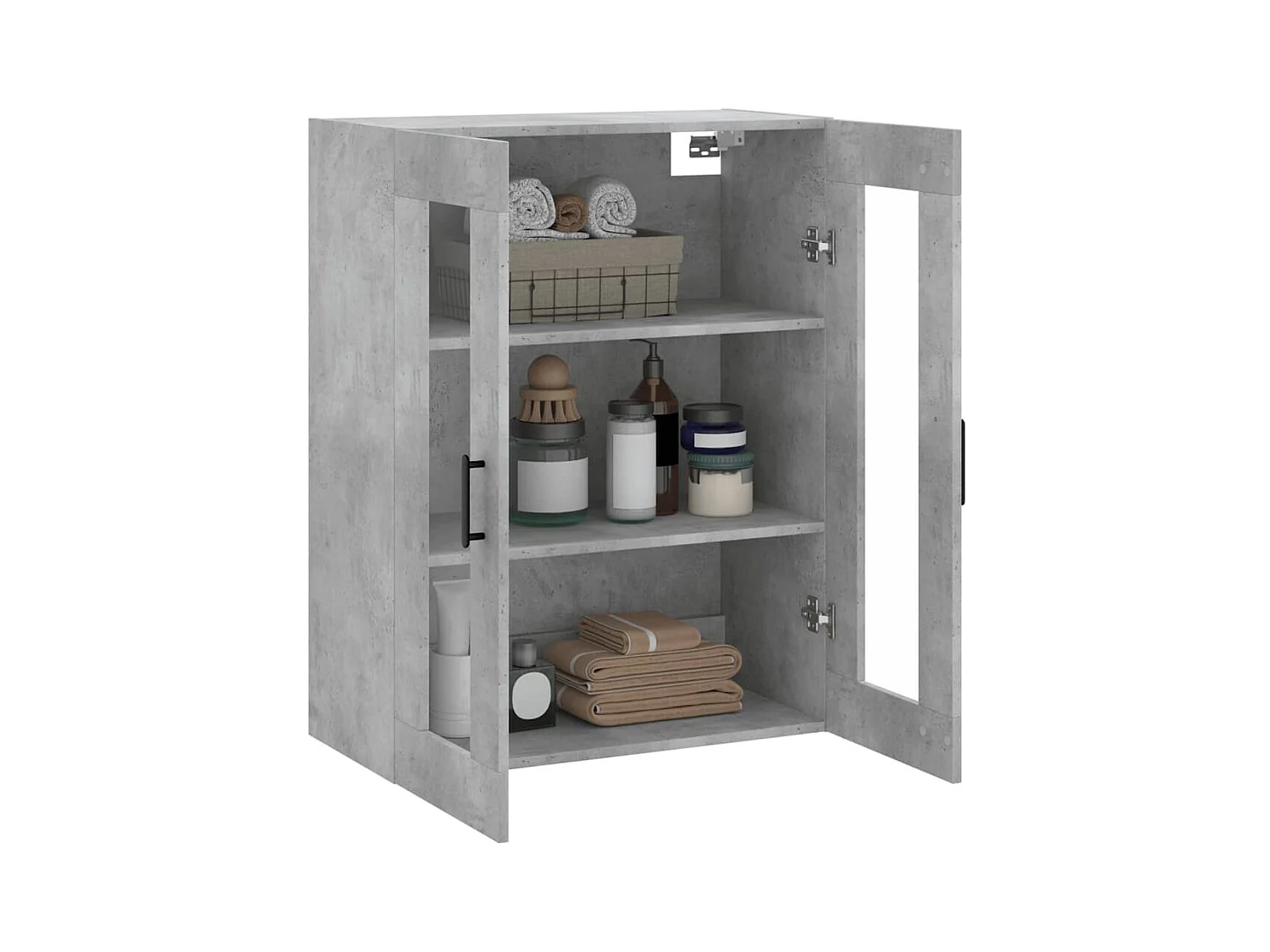 Armoire murale gris béton 69,5x34x90 cm FR72003