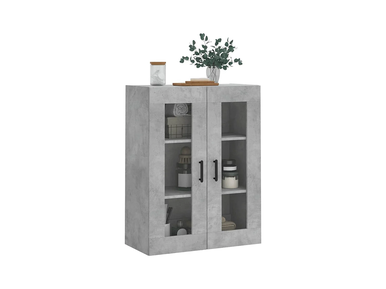 Armoire murale gris béton 69,5x34x90 cm FR72003