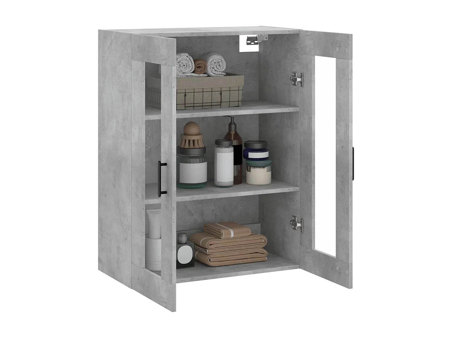 Armoire murale gris béton 69,5x34x90 cm FR72003