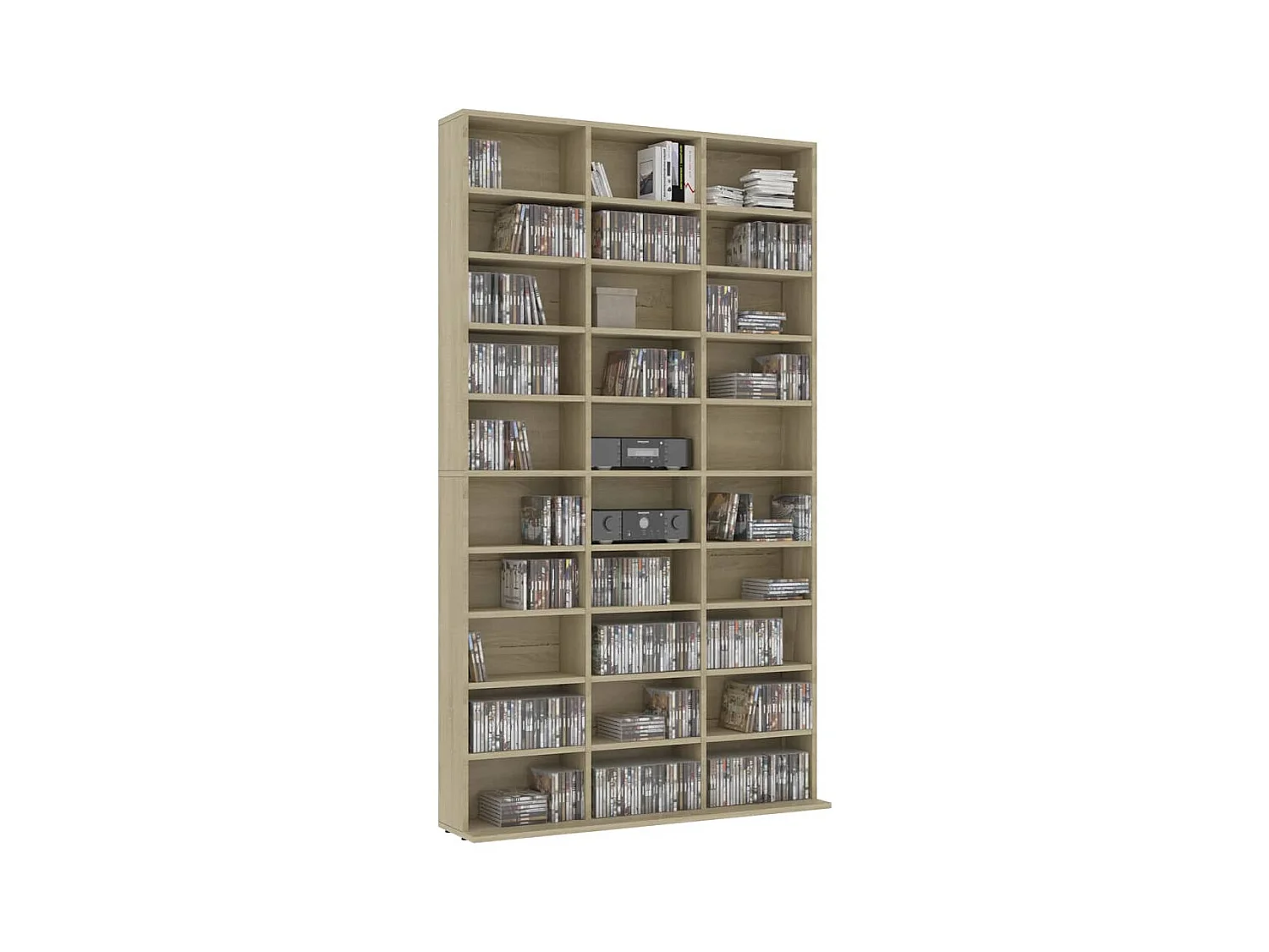 Armoire à CD Chêne sonoma 102x16x177,5 cm Bois d'ingénierie FR13503