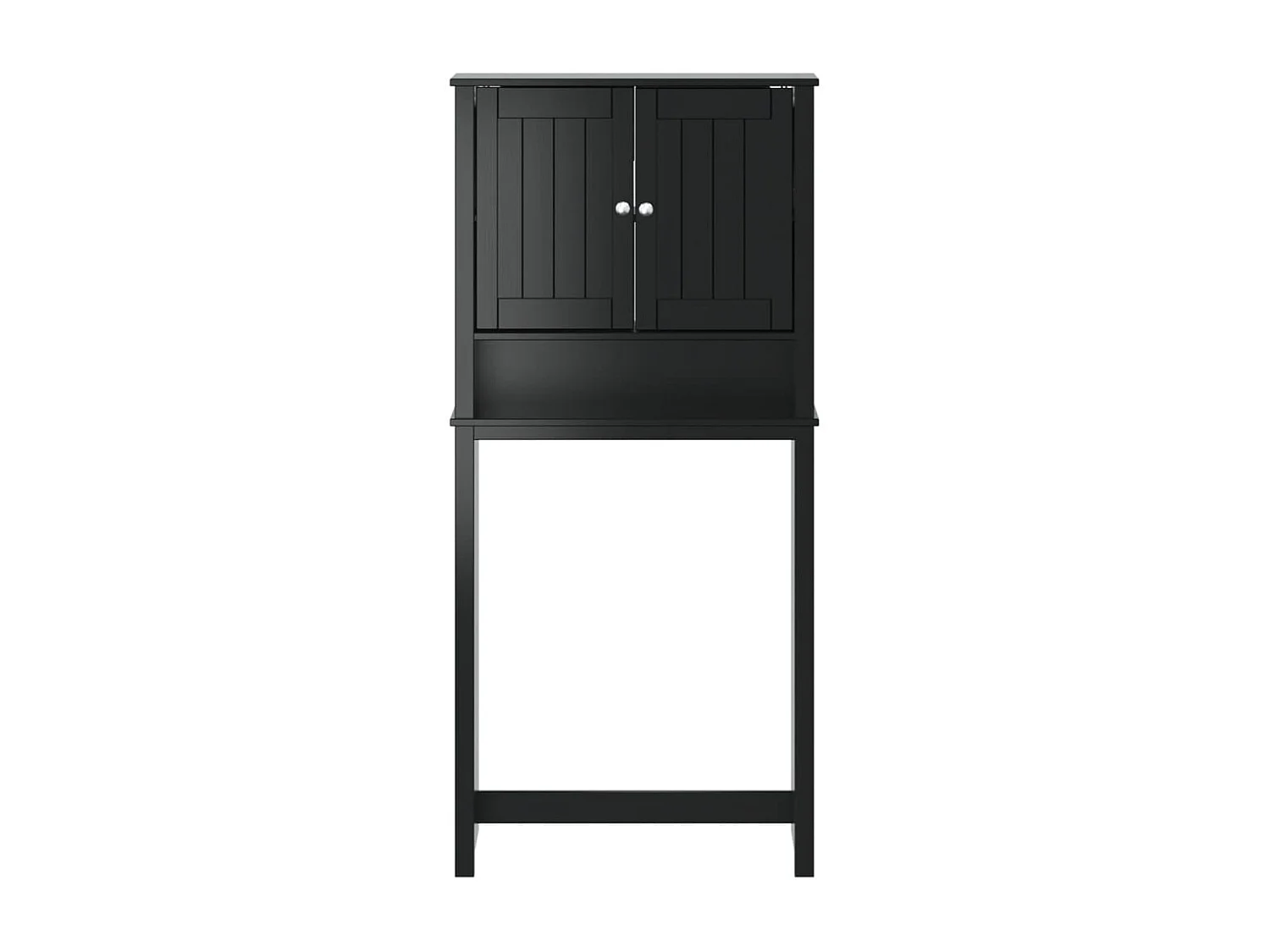 Mueble para lavadora BERG madera maciza negro 76x27x164,5 cm ES357254