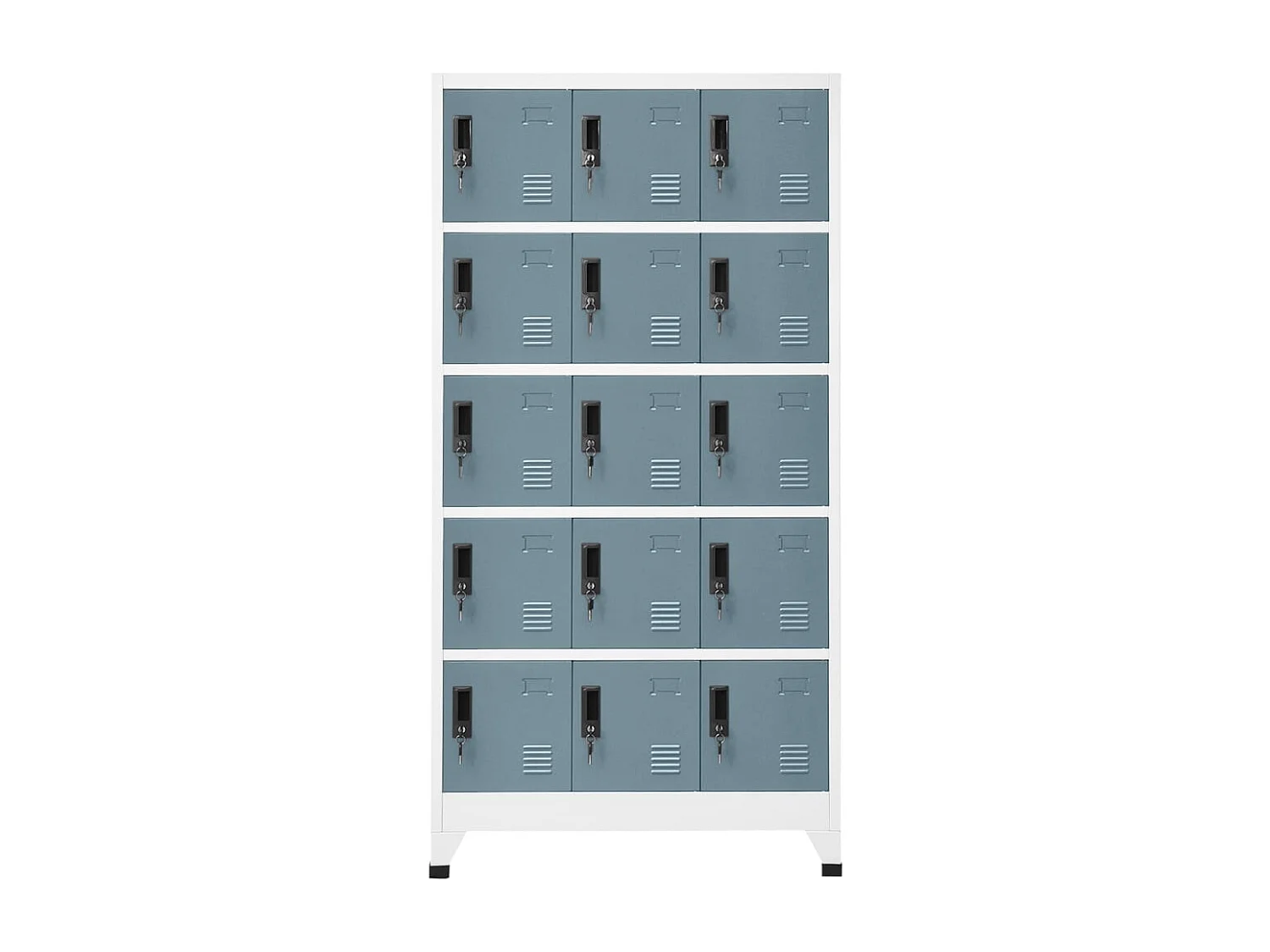 Armoire à casiers Gris clair et gris foncé 90x40x180 cm Acier FR58194