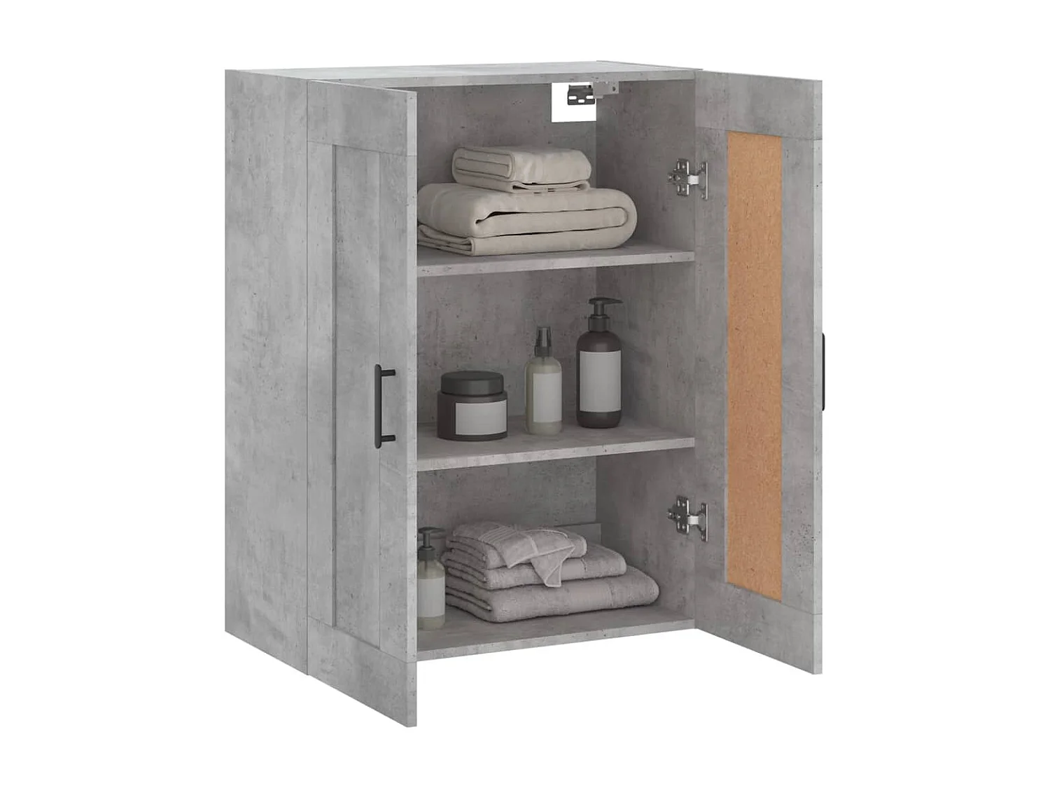 Armoire murale gris béton 69,5x34x90 cm bois d'ingénierie FR56591