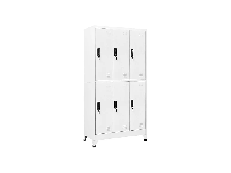 Armoire à casiers Blanc 90x45x180 cm Acier FR89254