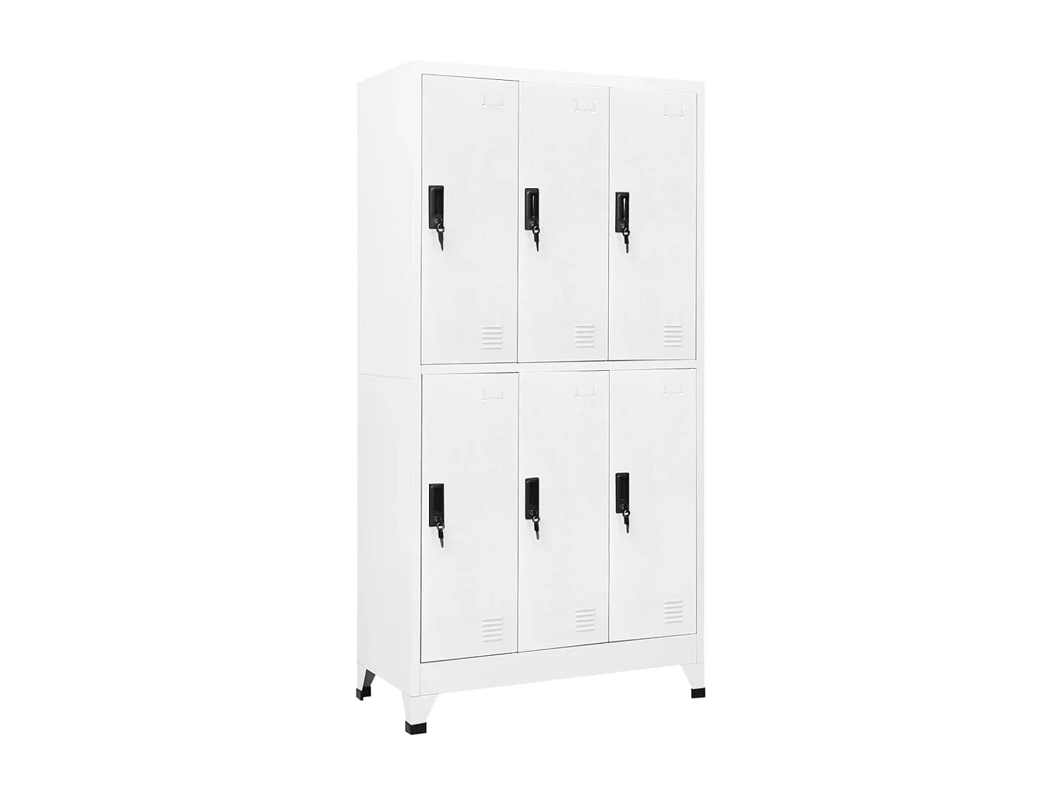 Armoire à casiers Blanc 90x45x180 cm Acier FR89254