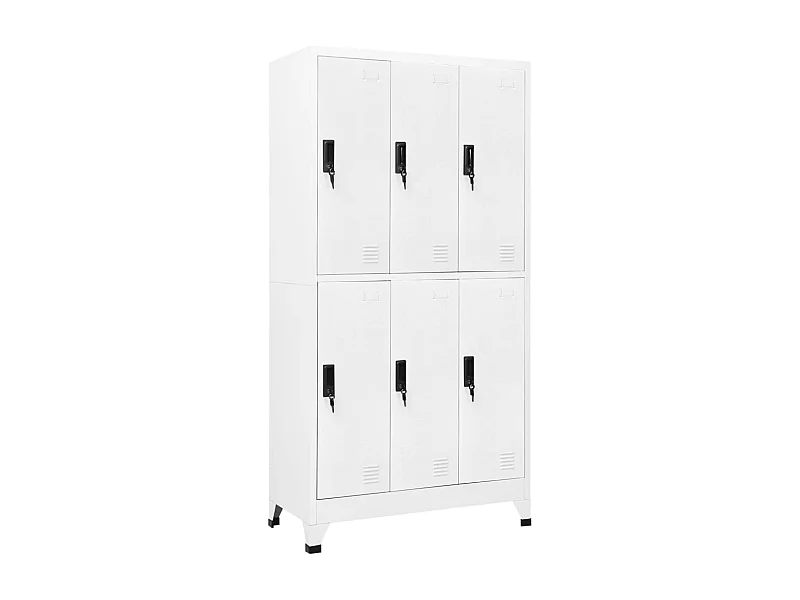 Armoire à casiers Blanc 90x45x180 cm Acier FR89254