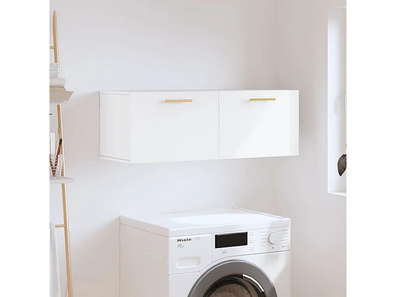 Armoire murale blanc 100x36,5x35 cm bois d'ingénierie FR61030