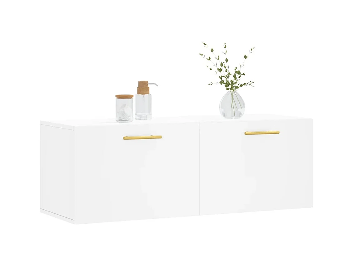 Armoire murale blanc 100x36,5x35 cm bois d'ingénierie FR61030