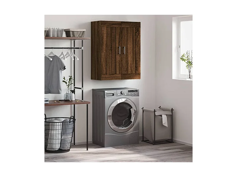 Armoire murale chêne marron 69,5x34x90 cm bois d'ingénierie FR71778