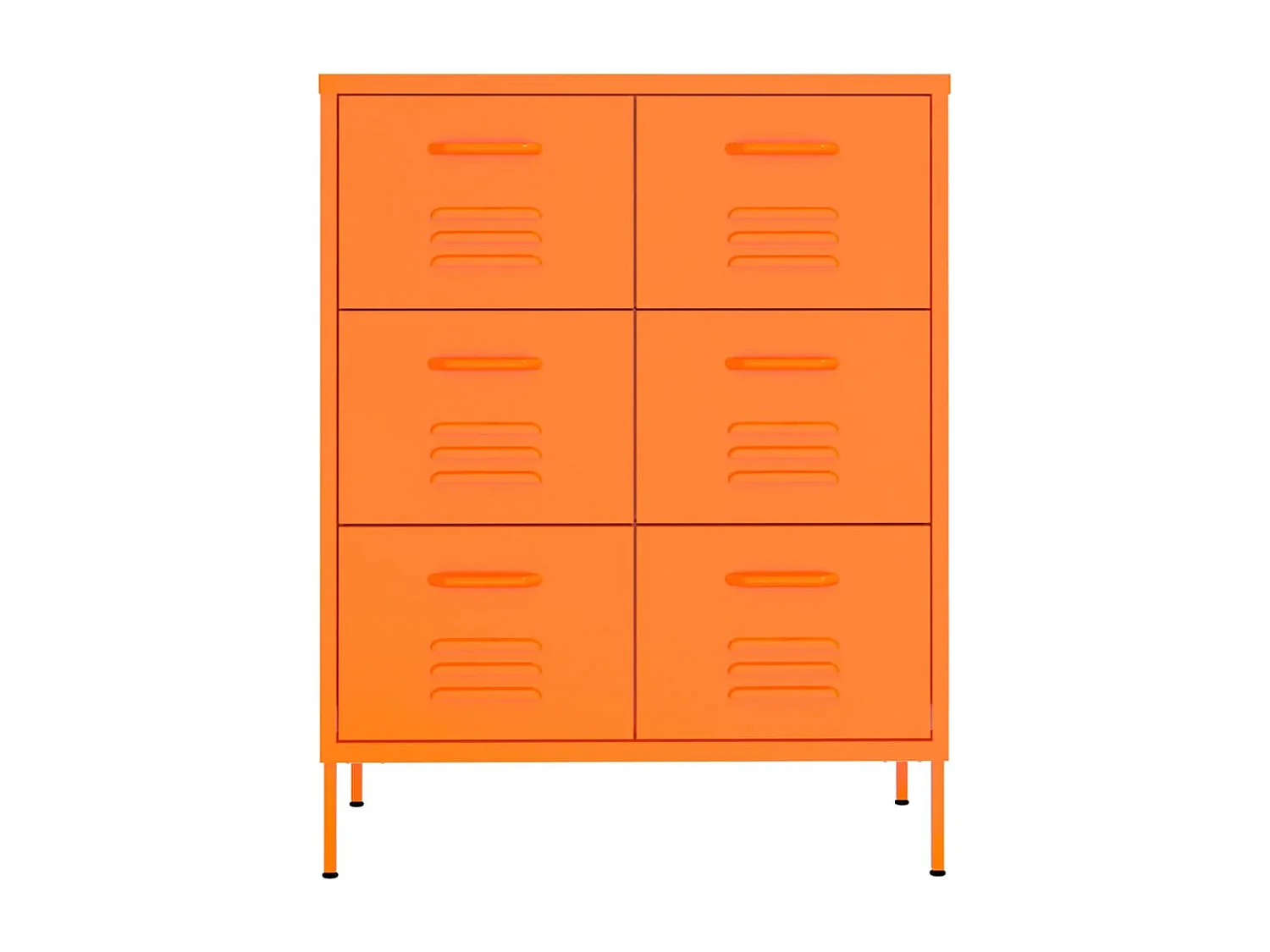 Armario de almacenamiento acero naranja 80x35x101,5 cm ES158691