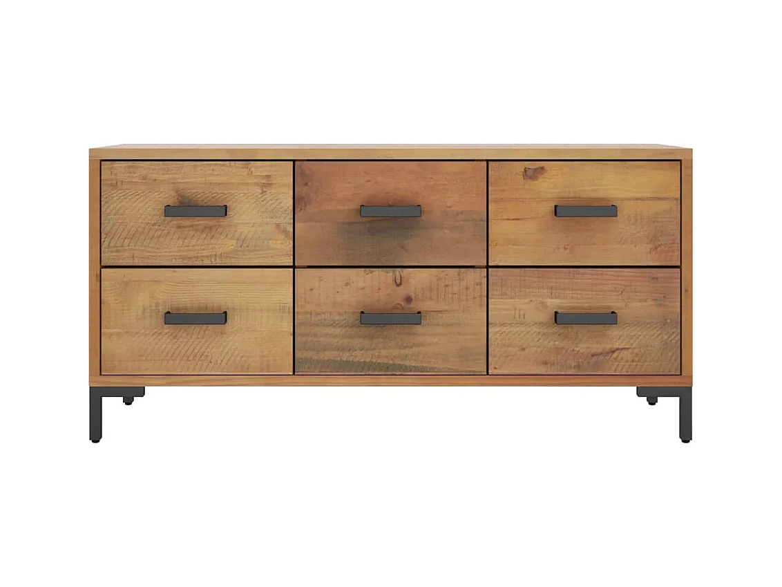 Armoire de rangement Marron 110x30x45 cm Bois de pin massif FR56690
