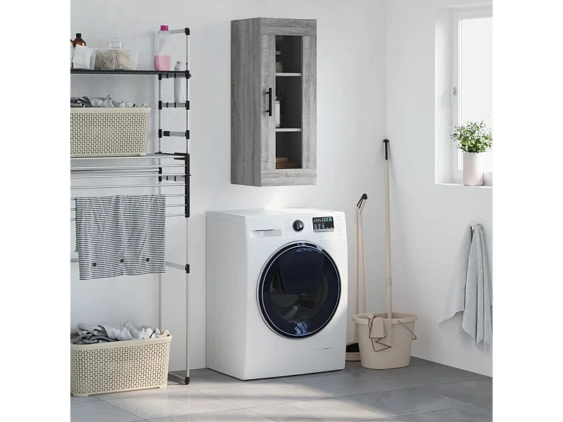 Hangkast 34,5x34x90 cm grijs sonoma eikenkleurig BE735074