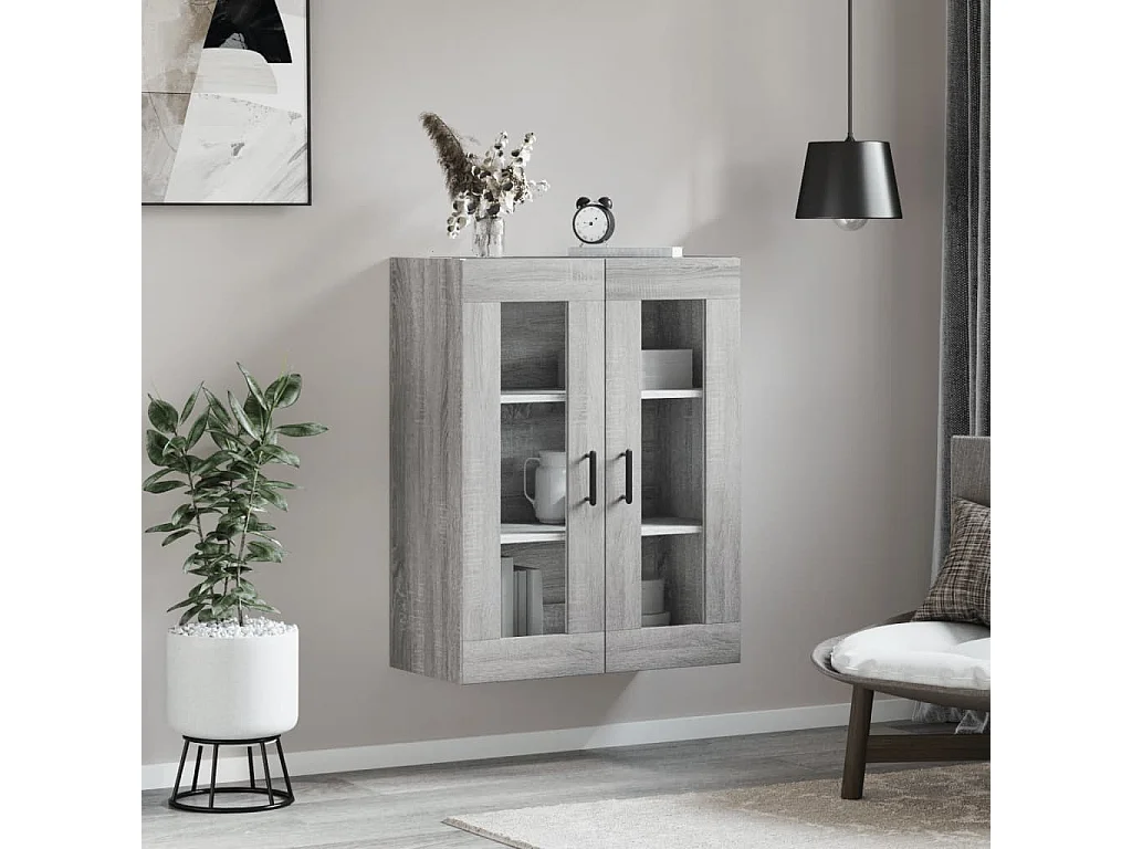 Armoire murale sonoma gris 69,5x34x90 cm FR50076