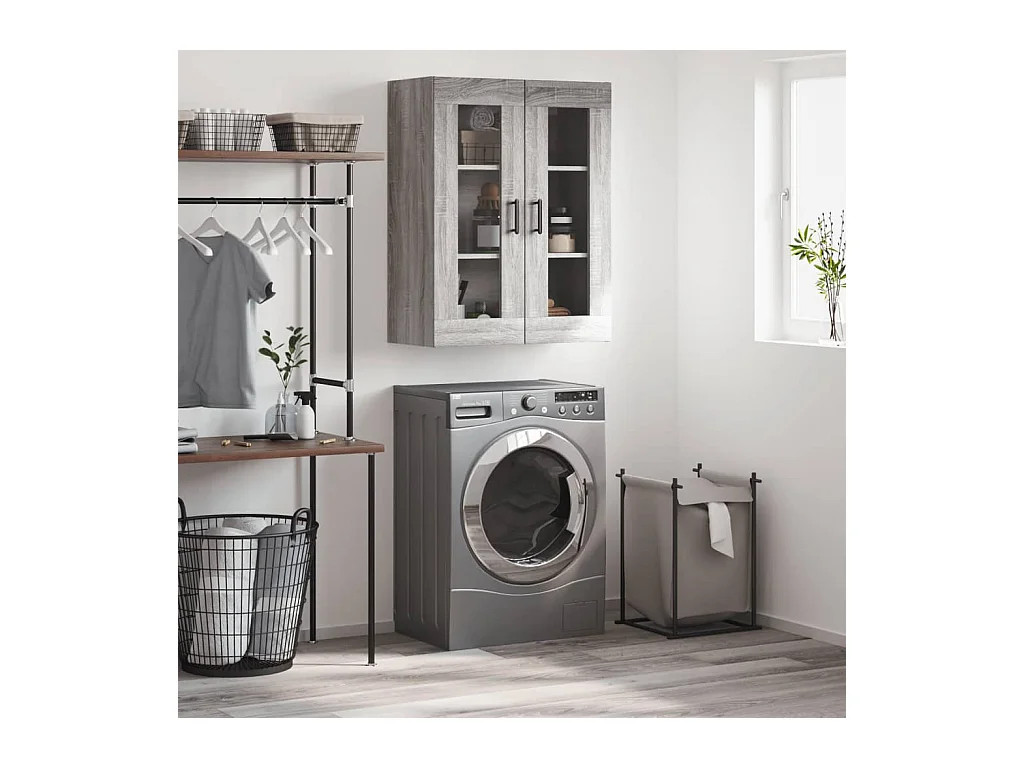 Armoire murale sonoma gris 69,5x34x90 cm FR50076
