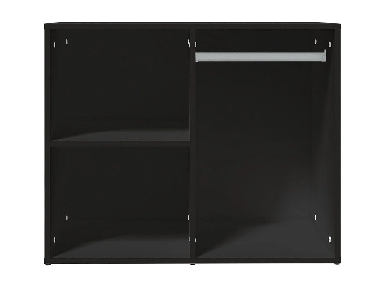 Mueble de vestidor madera de ingeniería negro 80x40x65 cm ES918661