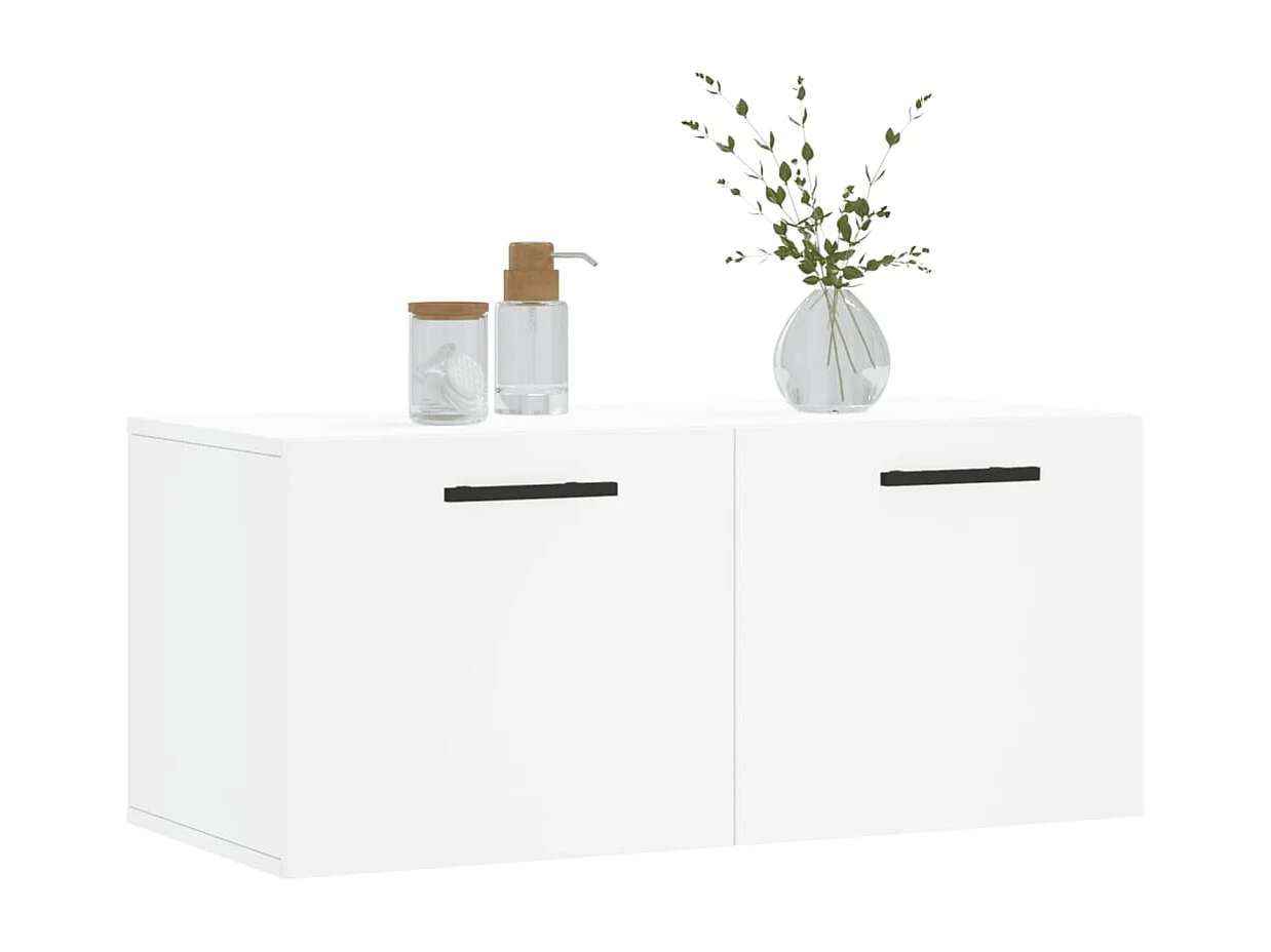 Armoire murale blanc 80x36,5x35 cm bois d'ingénierie FR65898