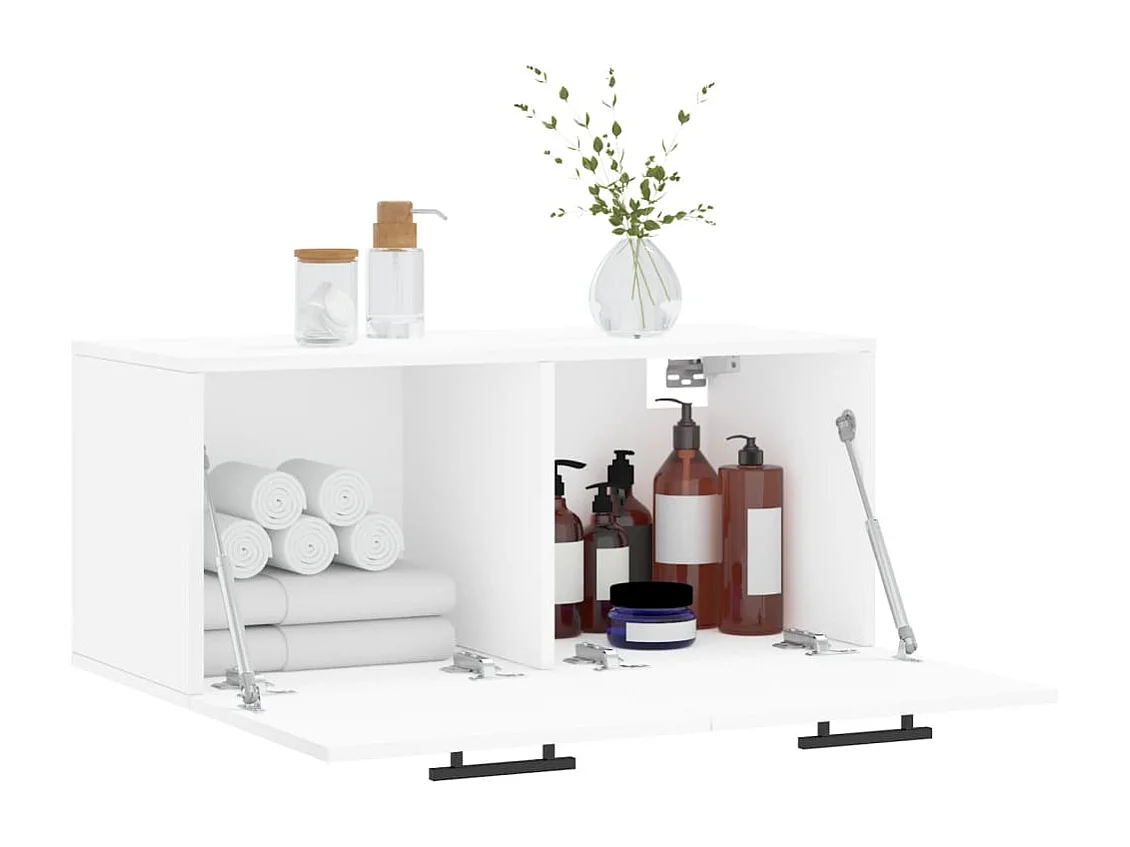 Armoire murale blanc 80x36,5x35 cm bois d'ingénierie FR65898