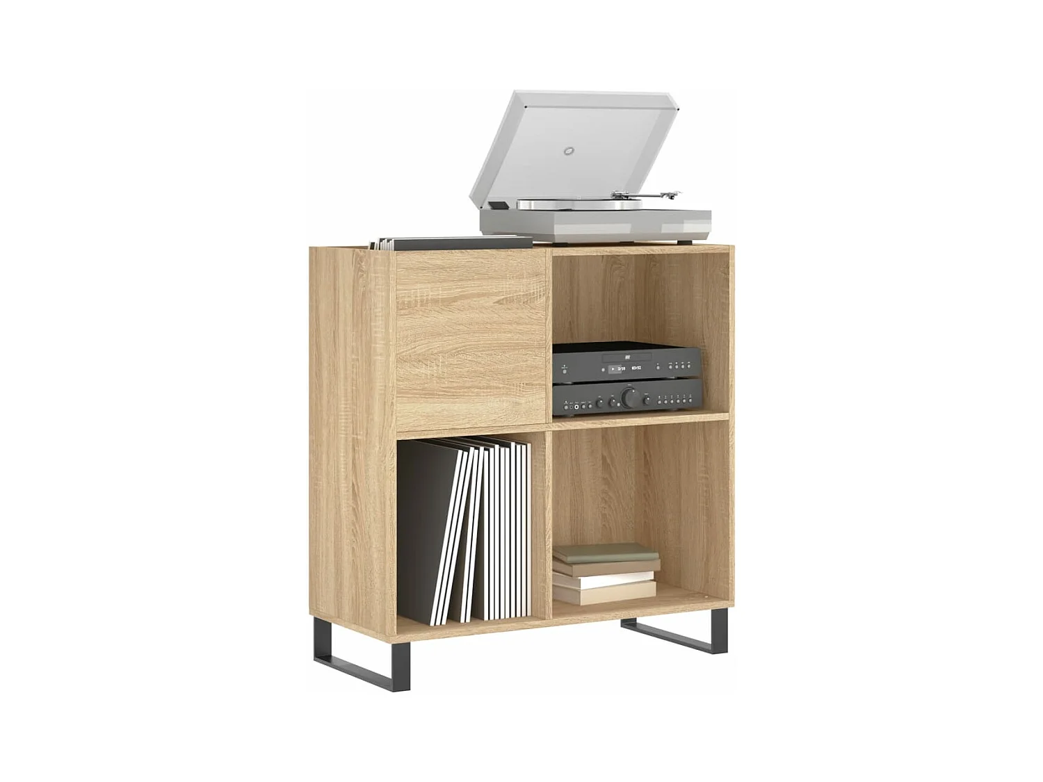 Armoire à disques chêne sonoma 84,5x38x89 cm bois d'ingénierie FR91144