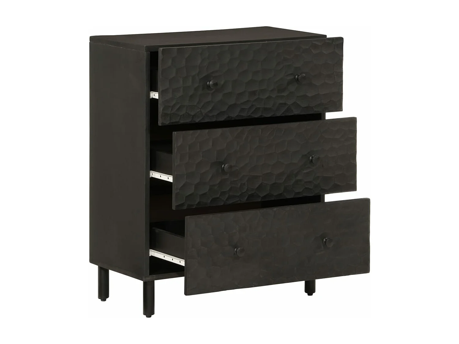 Móveis de apoio 2 pcs 60x33x75cm madeira mangueira maciça preto PT153820